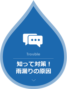 Trouble  知って対策！雨漏りの原因